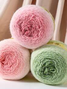 200克/袋 秋冬渐变彩虹色粗毛线，80%腈纶，20%尼龙，手工DIY编织材料，适用于编织、钩织时尚毛衣、披肩、外套、发带、帽子、配饰等。 - 彩色 - 查看 6