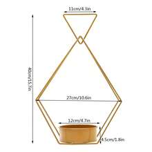 Gold 10-Pack Diamond-Shaped Wedding Centerpiece, Iron Plastic Spraying Flower Holder, 5.5lbs Load, For Party Photo Booth Decor - Vàng - Xem 2