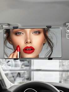 1 chiếc gương trang điểm gắn trên tấm che nắng ô tô, gương trang điểm che nắng tiện dụng cho phụ nữ và bé gái, phụ kiện nội thất ô tô đa năng - Món quà lý tưởng cho phụ nữ - Nhiều màu - Xem 2