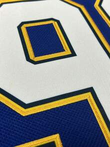 Men's Embroidery Baseball Jersey 99 Blue Casual Short Sleeve V-Neck  T-Shirts Party Sports Top - Blue - View 3