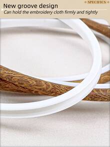 10个/套复古棕色仿木纹绣绷，形状各异，DIY手工十字绣框，捕梦网风铃挂环，采用优质ABS和PVC材料制成，配有金属挂钩，适用于家居装饰 - 棕色 - 查看 11