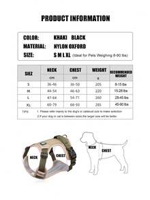 1pc Dog Harness, Anti-Pulling Pet Chest Strap With 2 Leash Clips, Adjustable Soft Padded Dog Vest, Reflective Oxford Cloth Harness With Easy-Control Handle, Suitable For Medium To Large Dogs - Vest And Leash Sold Separately - Black - View 4