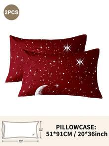 1pc/2pcs/4pcs Polyester Star & Moon Pattern Pillowcase (Pillow Insert Not Included), Soft & Comfortable, Suitable For All Seasons - Multicolor - View 26