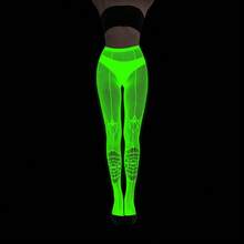 Five Styles Of Fluorescent European And American Pantyhose, Night Light Fishing Net Socks, Green Light Sexy Tattoo Lace Body Jacquard Lace Hollow Socks - Multicolor - View 6