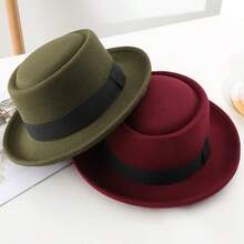 男士时尚软呢帽，100% 涤纶和超弹力纤维，可调节圆顶猪肉馅饼爵士帽，无弹面料，建议手洗 - 男士时尚配饰 - 彩色 - 查看 10