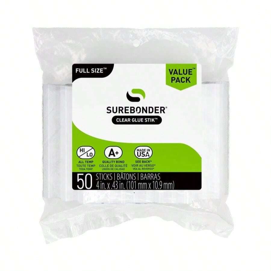 Surebonder Full Size All Purpose Clear 4" Hot Glue Sticks - 50 Pack DT-50 - ColorA - View 1
