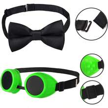 Kyson - Disfraz de cientifico loco para niños 6 piezas chamarra de laboratorio y anteojos guantes de peluca lupa de moño para HalloweenDurable, Sólido,cultivating children's interests - Multicolor - Ver 5