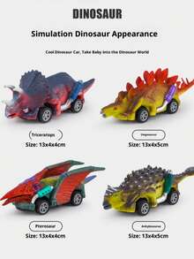 逼真恐龙玩具车 - 爆款恐龙玩具车 - 逼真模型装饰 - 亲子互动玩具 - 开学奖励 - 户外沙滩玩具 - 分享礼物 - 恐龙爱好者收藏 - 节日生日礼物 - 动手能力训练 - 二合一恐龙车模型 - 创意玩具车