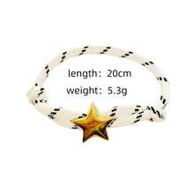 1条彩色简约小众多巴胺星形爱心编织绳手链，适合女性日常佩戴 - 星星 - 查看 9