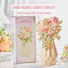 300+Pcs Home Decor Artificial Flowers, Everlasting Flowers, Building Blocks Flowers, Gardenia, Tulip, Jasmine, Carnation, Rose, Cherry Blossom, Lily, Sunflower, Daisy, Peony, Orange Tree, Violet, Suitable For Valentine's Day/Mother's Day/Thanksgiving/Birthday/Christmas - Multicolor - View 20