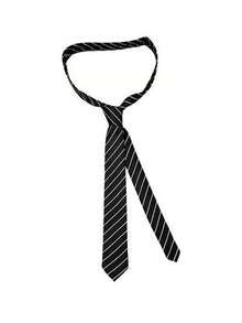 1pc Black & White Striped Satin-Like Multifunctional Rectangular Scarf/Belt/Neck Wrap, Suitable For Women, Fashionable & Elegant, Suitable For Daily Wear, Performances, Street Photography, Parties, Formal Events, Autumn, Halloween, Christmas - Multicolor - View 9