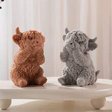 高地牛硅胶蜡烛模具动物大豆蜡硅胶模具小雕像动物爱好者家居装饰品 - 粉色 - 查看 11