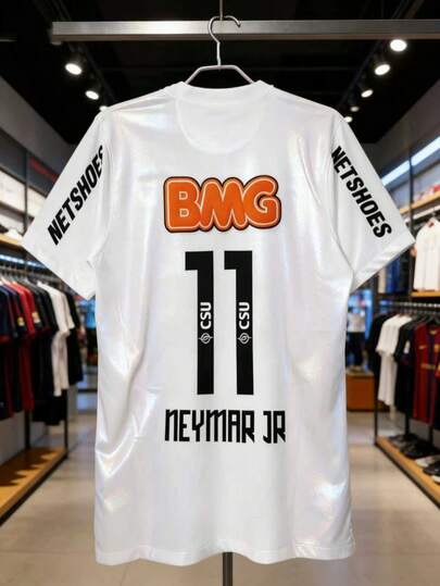 Football Jersey Fan Edition Family Kit 11 White Short-Sleeved Jersey For Summer