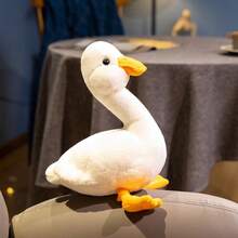 1个逼真毛绒鸭子玩偶，柔软蓬松可爱野生鸭子玩偶抱枕，儿童生日礼物 - 彩色 - 查看 6