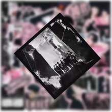 50pcs K-POP Sticker Set, Asymmetrical Shape Self-Adhesive Stickers Themed For DO IT Album Merchandise, S-K-Z Themed Collection DIY Stickers, Suitable For Phone Cases/Tablets/Books Decoration, Essential For K-Drama Fans - Multicolor - View 2