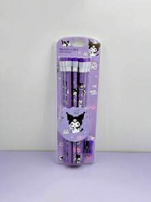 Sanrio 12Pcs Hello Kittys HB Pencil Pencil Sharpener Cartoon Kuromi My Melody Cinnamoroll Drawing And Sketching Office Back To School School Supplies Gift - Multicolor - View 3