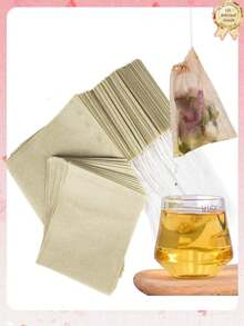 100个/50个/30个/20个/10个装茶包过滤袋，茶滤袋，泡茶袋。每个茶包都设计有拉绳，方便灌装、密封和取出，无需清洗金属茶漏。适用于冲泡茶叶、咖啡、香草、香料、泡脚，或存放木炭，为您的日常生活增添价值。 - 彩色 - 查看 8