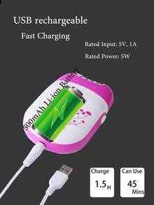 Kemei 电动脱毛器专业女士脱毛仪，适用于身体腋下、腿部、比基尼线、私处、面部等部位，USB充电，全身强力迷你脱毛机，便携式脱毛设备 6203