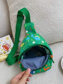 1pc Mini Cute Cartoon Dinosaur Nylon Zipper Closure Cute Chest Bag Crossbody Bag Coin Purse,Kids Dinosaur Print Waist Bag,Fashionable Kids Pouch, Mini Chest Bag, Multi-Purpose Storage Bag, Party Gift Coin Bag, Outdoor Sports Bag- Mini Adjustable Fanny Pack With Cute Cartoon Dino Pattern, Unisex Child Belt Bag For Travel, Outdoor Activities, And Daily Adventures, Lightweight & Durable With Secure Zipper, Holds Phone, Keys, And Small Essentials In Black, Blue, Pink, Green, And Yellow[US Local Warehouse]The Best Gift Choice, Birthday Gift, Christmas Gift - Nhiều màu - Xem 9