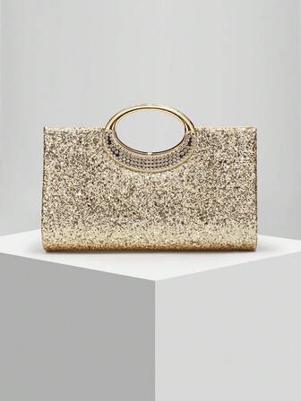 New Sparkling Handbag With Rhinestones, Formal Clutch Purse For Banquet, Wedding, Party, Gala. An Excellent Gift For Women