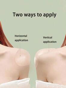 1/2 Pair Elegant Invisible Silicone Shoulder Pads, Rectangular Shoulder Pads, Fake Shoulder Pads, Non-Slip Shoulder Pads, Narrow Shoulder Pads, Unisex Silicone Shoulder Pads, Anti-Slip, Self-Adhesive, Transparent Silicone, Suitable For Men And Women Oblique Shoulder, High And Low Collar Suits, T-Shirts - Multicolor - View 5