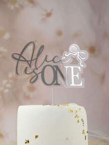Topper Kue Akrilik Dua Lapis Personalisasi dengan Nama Kustom, Dekorasi Papan Kue 3D, Hiasan Gantung Happy Birthday, Cocok untuk Kue, Baptisan dan Acara Lainnya, Ulang Tahun Pernikahan, Efek Mengambang - MultiWarna - View 17