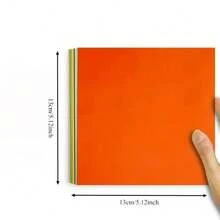 100 Stücke buntes Origami-Papier Set - dekoratives buntes Bastelpapier, hochwertige Mehrfarben-Papiere geeignet zum Bedrucken, Origami und Kunstprojekte - 10 leuchtende Farben - ideal für Schulprojekte und Heimwerken, unverzichtbar für Bastler, DIY-Projekte, handgefertigte Waren, personalisierte Geschenke, Heimdekoration und Bastelzubehör - Verschiedenfarbig - Übersicht 5