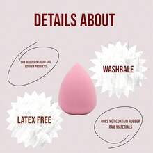 Soft Pink Teardrop Makeup Egg, Hydrophilic Non-Latex Sponge, Easy To Blend For Sensitive Skin & Makeup Beginners - Pink - View 7