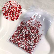 Flat Crystal Rhinestone Round Gems, Suitable For Nail Art And Crafts, Can Be Glued And Fixed. Transparent Flat Round Jelly Rhinestones, Dazzling And Shiny, Non-Hot-Fix, Wholesale In Bulk, Applicable For DIY Crafts, Clothing, Cups, Facial Makeup, Nail Art, Etc. - Silver - View 10
