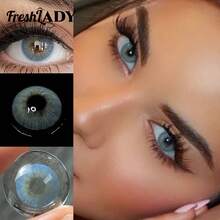 FRESH LADY Freshlady 学生专用隐形眼镜 天蓝色双色隐形眼镜 1 年抛 - 藍色 - 查看 8
