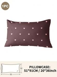 1pc/2pcs/4pcs Polyester Pillowcase Set With Bow & Heart Pattern, Soft & Comfortable, Suitable For All Seasons - Multicolor - View 48