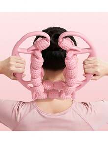 Muskelentspannungsmassagegerät, Schlankheitsring für Beine, Beintrainer mit Klemme, Yoga-Rad, Beinmassagegerät, Bein-Schönheitsgerät - Orange - Übersicht 7