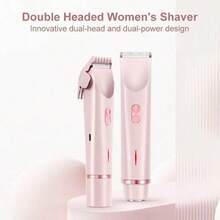 2025 Women's Shaving Device Electric Razor,  2 In 1 Rechargeable Bikini Trimmer, IPX7 Waterproof,400mAh Lithium Battery, Dry And Wet, Men's And Women's Body Hair Remover, USB Rechargeable Lithium Battery, Multi-Purpose Facial Tools, Hair Trimmer, Valentine's Day Gifts For Girlfriends And Lovers - 黑色 - 查看 9