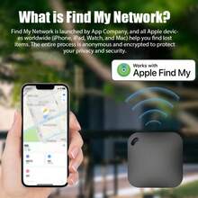 [MFI Certification] Dual System Intelligent GPS Tracker Compatible With IOS And Android Systems Key Pet Car Loss Tracker MFI Certification Intelligent Compatibility Apple Find My APP For Apple Device System Intelligent Tag Finder Women's Gift Creative Festival Gift Mini Tracker - 黑色 - 查看 3