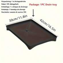 Heavy Duty ABS Plastic Dish Drying Rack With Drainage System, Designed To Save Space Above The Sink - Features Clog-Free Drainage Tray - Compact Countertop Dishwasher Compatible Rack, Ideal For Small Kitchens (Color: Gray As Per The Image) - Multicolor - View 3