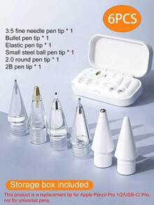Alloy Stylus Pen 6/8/12pcs Replacement Nibs, Compatible With Apple Pencil Pro, Fine Metal Nibs, Suitable Compatible With Apple Pencil 2nd Gen And 1st Gen/Apple Pencil USB-C, Wear-Resistant And Precise Control Nib Set, Gift Box Packaging, Suitable For Giving To Mother, Family, Friends, Birthday, Holiday And Other Occasions, Easter Spring Gift Birthday Anniversary - Multicolor - View 10