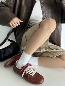 Women Canvas Shoes - Burgundy - View 8