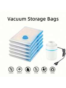 RAF Vacuum Electric Pump, Vacuum Storage Bags For Clothes In Autumn And Winter, Suitable For Vacuum Storage Of Household Rooms, Outdoor Travel Clothes, Pants, Blankets, Bedding, Etc. A Household Holiday Gift, Suitable For Halloween And Thanksgiving.Valentine's Day - EU C Type Plug(220-240V) - View 14