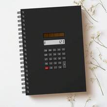 1 Pc A5 Spiral Bound Calculator Notebook - Black, Ideal For Office Calculations, Note-Taking And School Math Assignments - A5 - View 1