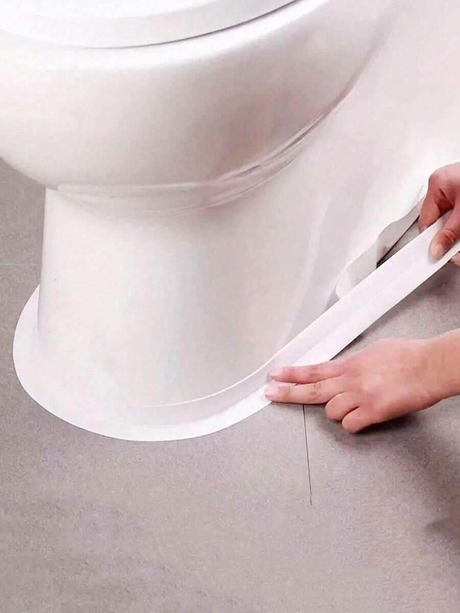 1 Roll Heavy-Duty Waterproof Tape - High Quality Vinyl Sealant For Kitchen, Bathroom, Sink, Toilet - Easy To Cut & Apply, No Residue, Ideal For Renovation & Leak Repair, For Bathroom Remodel - White - View 1