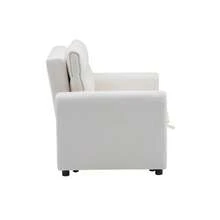 [Sofa Bed With Sleeping Function] Modern 2-Seater Sofa / Foldable Sofa Bed With Pull-Out Function / Adjustable Backrest / Includes Large Back Cushion / Space-Saving For Small Living Rooms - Beige - View 11