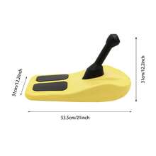 Futchoy Snow Sleds For Kids And Adult, Kids Sledding Snowboard With Handle, Lightweight Compact Scooter Snowboard, Cold Resistant Handle Sled Downhill Slide Snow Skateboard For Outdoor Winter Fun - Yellow - View 2