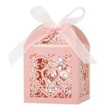 Elegant & Versatile 25-Pack Shine Cross Candy Boxes With Ribbon: Quality Gift Packaging For Holidays, Weddings, Baptisms, Birthdays, Baby Showers & Other Celebrations - Multicolor - View 2