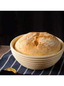 9-Inch Round Rattan Proofing Basket Set, Includes Rattan Bread Basket With Cloth Liner, Dough Scraper, Bread Lame, And Baking Tools. Home Sourdough Baking Set: Rattan Proofing Basket + Tool Kit, Suitable For Homemade Sourdough Bread Fermentation. - Apricot - View 5