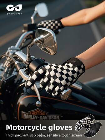 新款男女骑行手套，摩托车赛车装备，减震、透气、防滑、兼容触屏