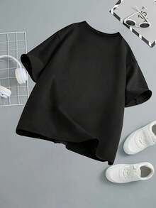 Youn-Gla Blood Logo T-Shirt Gothic Style Casual Graphic Tee For Men And Women Perfect Stylish Look - màu đen - Xem 2