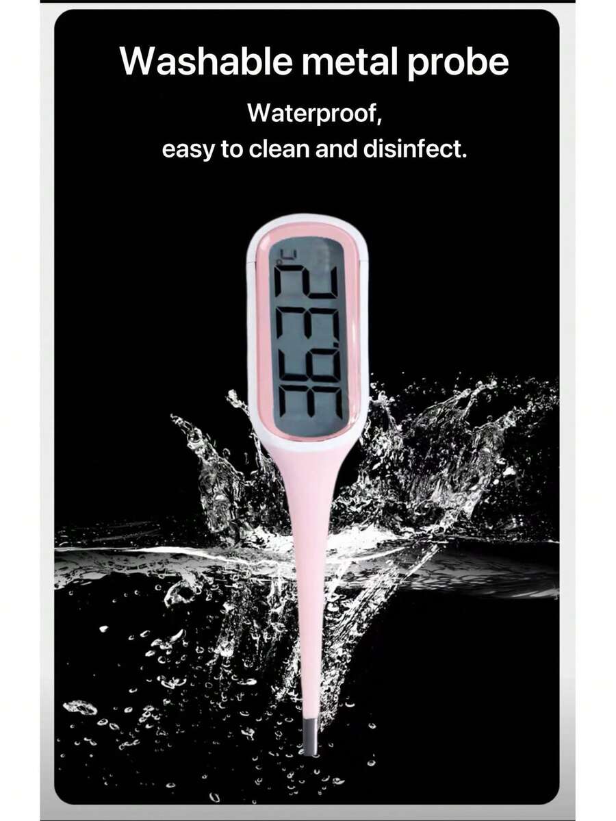 家用大屏幕高精度电子体温计，柔软探头可用于腋下和口腔，并具有背光功能。