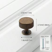1/2/8 Stück Set Vintage Möbelgriffe, Retro minimalistischer Luxus in antiker Bronzefarbe, Dekor mit Faux-Antik-Streifen, Metallgriffe, Material aus Zinklegierung, geeignet für Zuhause, Schlafzimmer, Küche, Schrank, Hoftor, Badmöbel, ideal zum Anbringen an antiken oder Vintage-Möbeln, inklusive Montageschrauben. - Verschiedenfarbig - Übersicht 17