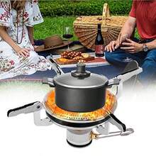 Estufa portatil plegable para acampar quemador de gas al aire libre horno para picnic cocina compacta con bolsa de almacenamiento ideal para barbacoa y viajes - como en la foto - Ver 5