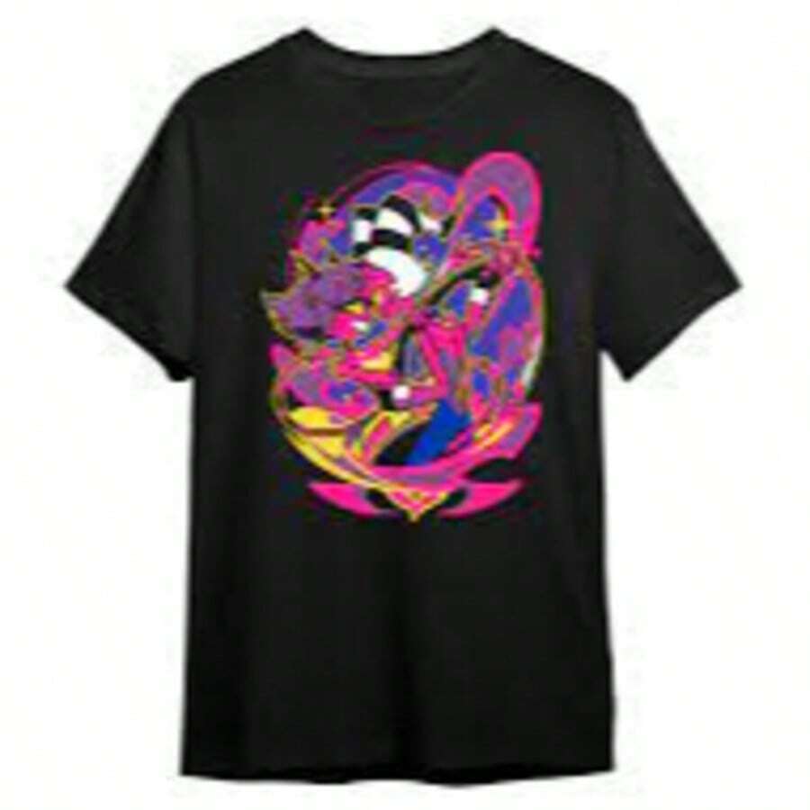 Men's Graphic T-Shirt, Black Casual Crew Neck Tee, 100% Cotton, Men'S & Women'S H Azbin Hotel Pride Flags Graphic T-Shirt - Casual Streetwear With Bold Red & Black Gaming Design, Round Neck Regular Fit Unisex Tee For Casual Attire & Video Game Events, All-Season Comfort, Vibrant Heart-Shaped Print With Colorful Game Characters, Soft Breathable Fabric For Men And Women, Stylish Casual Wear With Unique Pride Flags Group Design, Men Graphic Tee, Funny Tshirt Men, Men Graphic T Shirt, Graphic T Shirt Men, Men' T Shirt, Graphic Tee Men, T Shirt For Perfect Gift For Dad Or Friends, Sizes S-XXXL Christmass Gift - 黑色4 - 查看 1